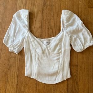 Wilfred white cropped top size 2XS